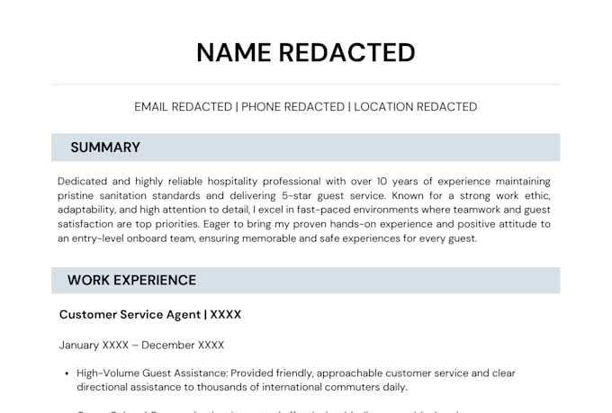 professionally format and redesign your resume or CV